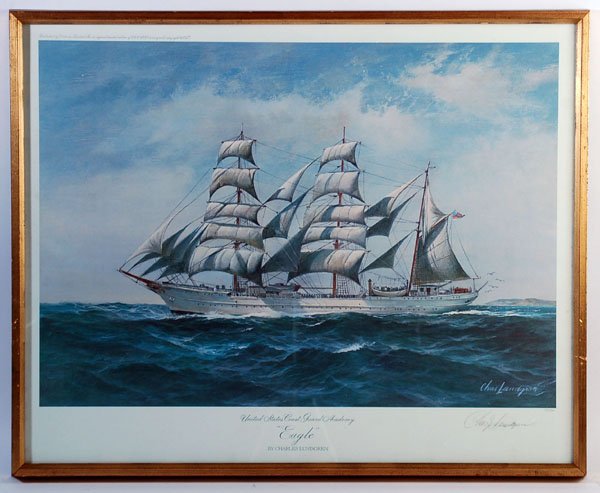 Appraisal: Limited edition print of ship titled under image United States