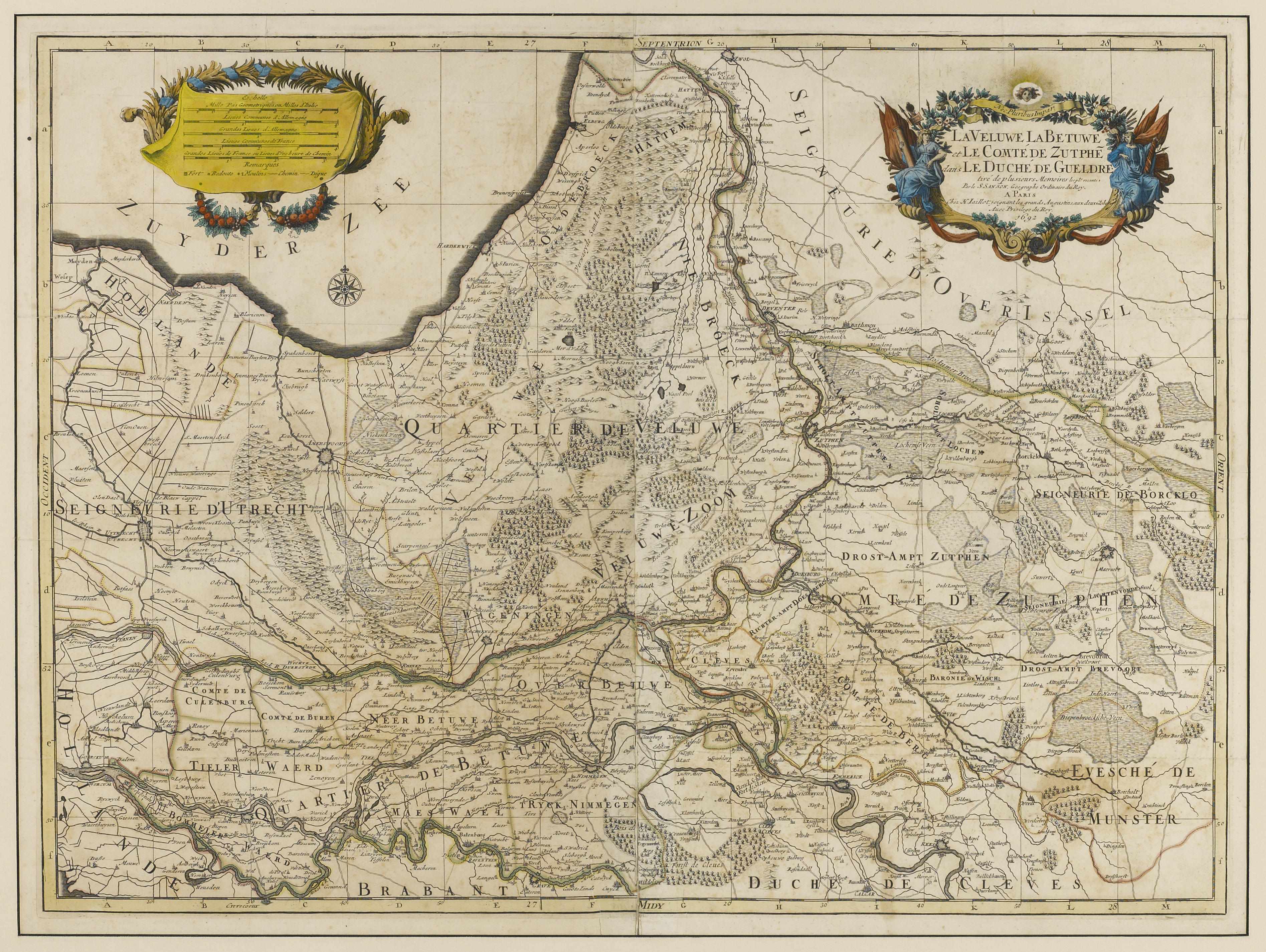 Appraisal: NETHERLANDS MAP SANSON D'ABBEVILLE NICOLAS La Veluwe La Betuwe et