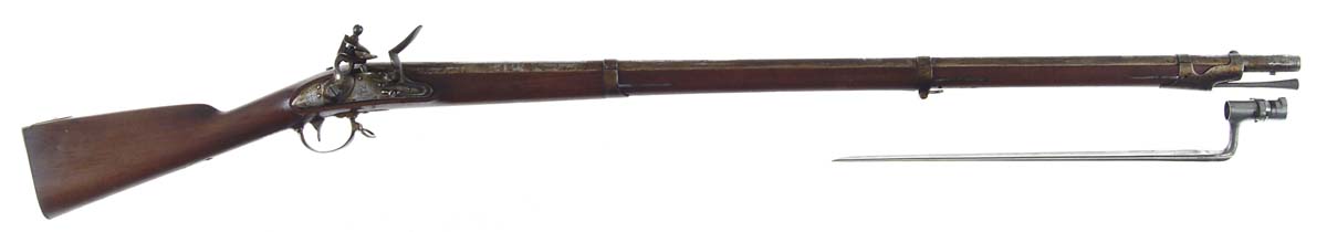 Appraisal: SPRINGFIELD MODEL FLINTLOCK MUSKET WITH BAYONET AND NEW HAMPSHIRE MARKING