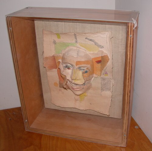 Appraisal: Face Relief Ceramic on Ceramic Kelly Marie x x inches