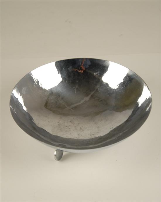 Appraisal: Haganauer Werkstatt Hammered Metal Bowl Signed on foot H Dia