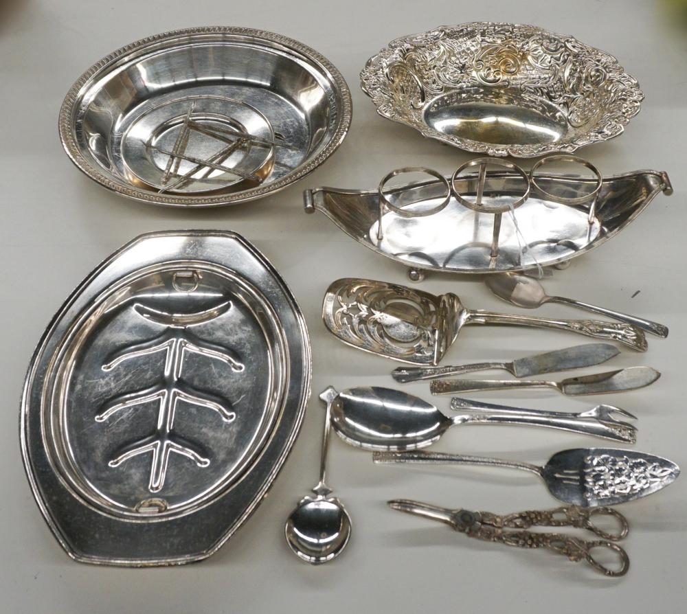 Appraisal: Group of Assorted Silver Plate Flat and Hollow Ware Including