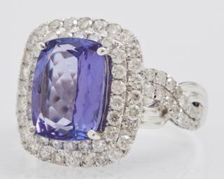 Appraisal: Lady's K White Gold Dinner Ring with a car Lady's