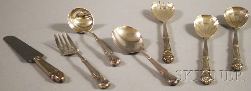 Appraisal: Seven Sterling-handled Flatware Serving Items including two three-piece sets