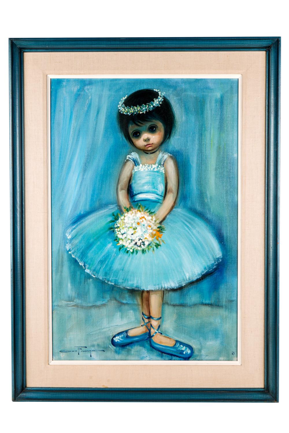 Appraisal: OZZ FRANCA - BALLERINA oil on canvas signed lower left