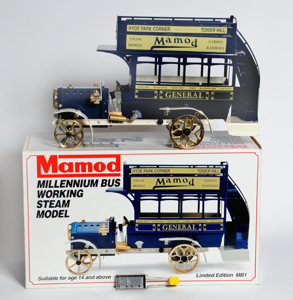 Appraisal: A Mamod Millenium Bus working steam model MB limited edition