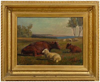 Appraisal: Thomas Robinson painting Thomas Harris Robinson Rhode Island - livestock