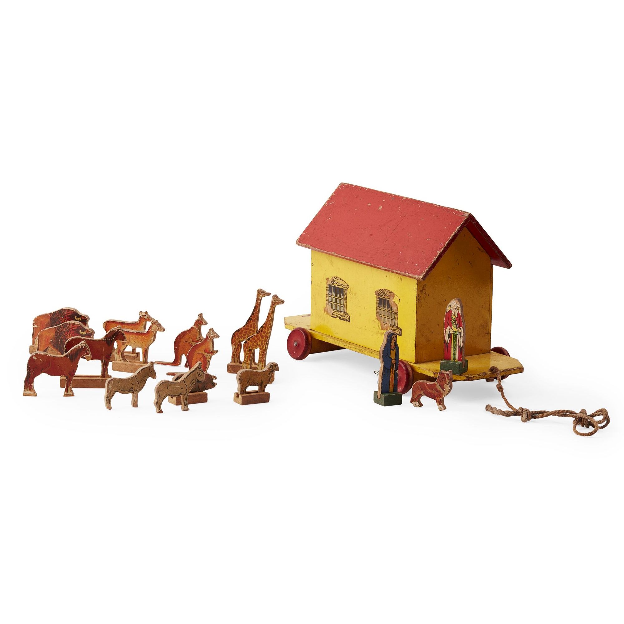 Appraisal: PAINTED WOODEN NOAH'S ARK BY CHAD VALLEY Circa 's -