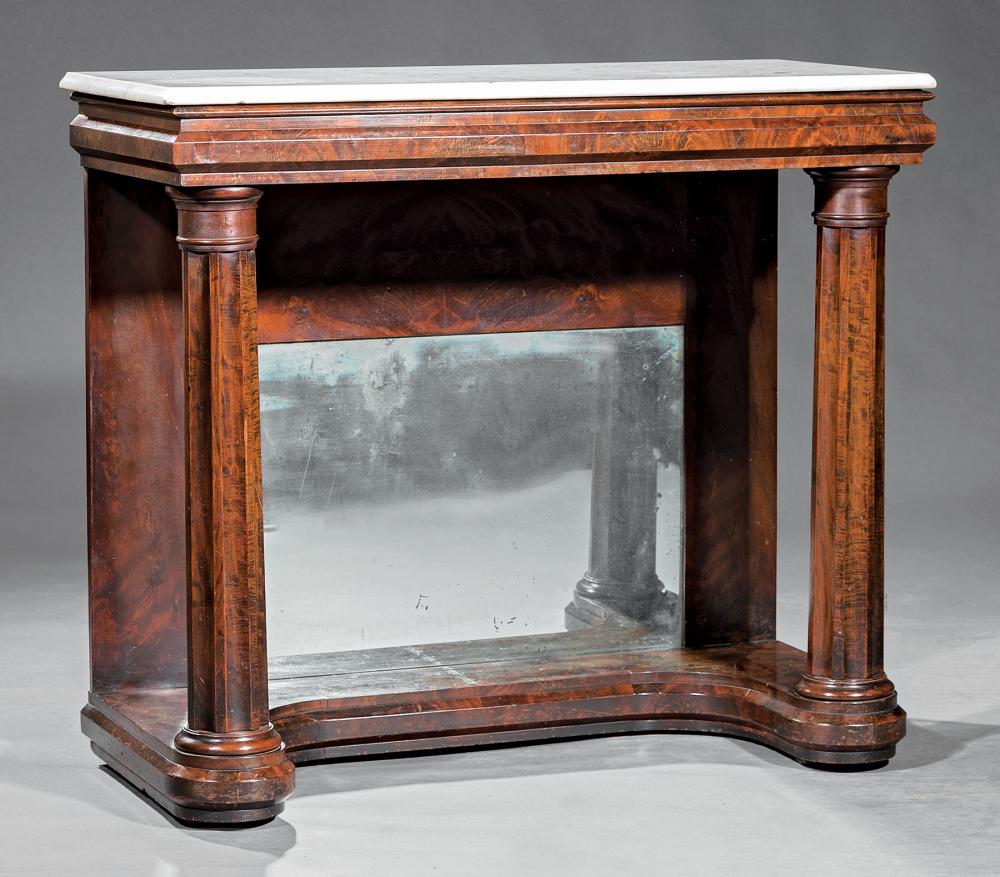 Appraisal: American Late Classical Mahogany Pier Table c New York marble