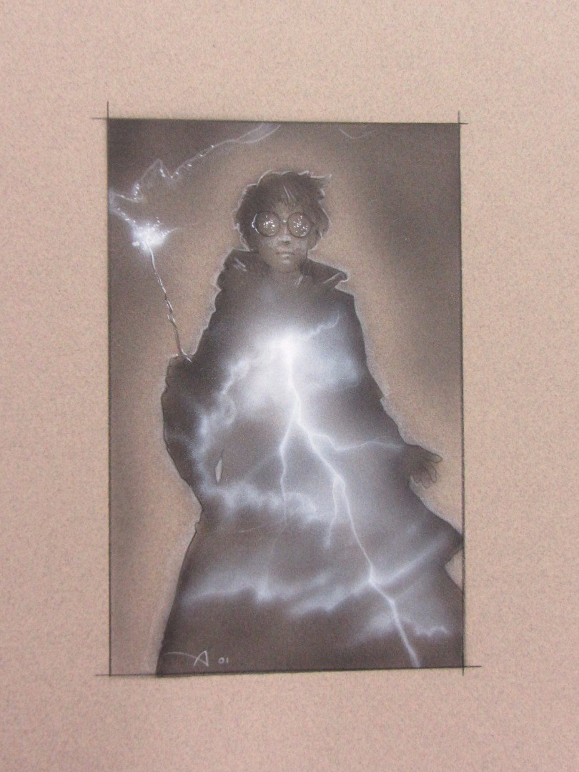 Appraisal: John Alvin - Harry Potter Storm Within pencil and mixed