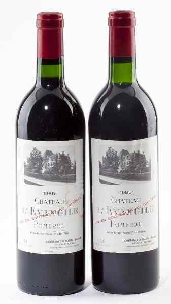 Appraisal: Chateau L'EvangilePomerol bottles bn ts'' The dark ruby color exhibits