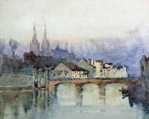 Appraisal: Peter Moffat Lindner - - Watercolour - ''Bayonne - Early