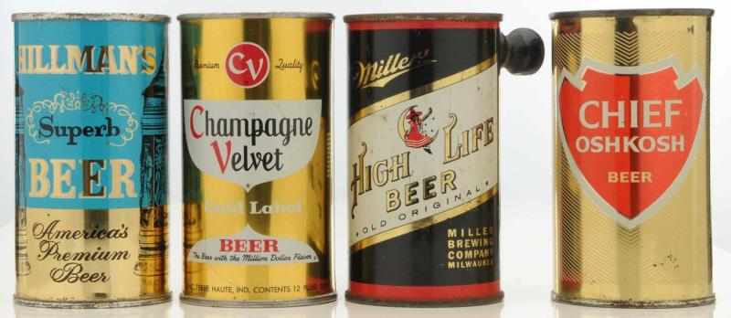 Appraisal: Hillman CV Miller Chief Oshkosh Beer Cans - Empire bottom