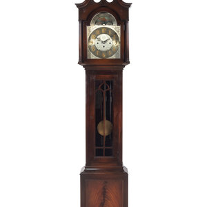 Appraisal: A Chippendale Style Mahogany Five-Tube Tall Case Clock First Half