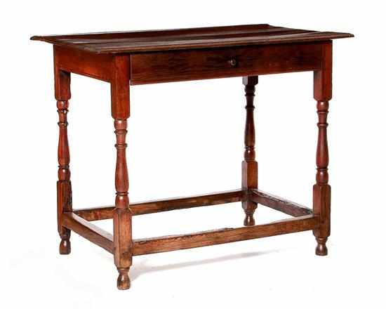 Appraisal: William Mary walnut tavern table probably England early th century