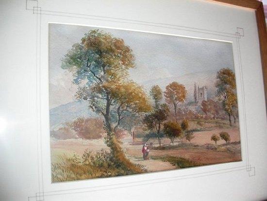 Appraisal: th Century English SchoolFigure on a Country Lanewatercolour cm x