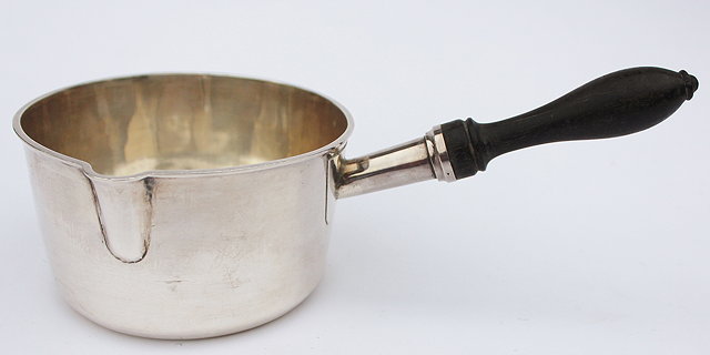 Appraisal: A TH CENTURY FRENCH SILVER SAUCEPAN with shallow pouring lip