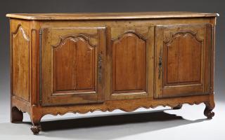 Appraisal: Louis XV Style Carved Cherry Sideboard th c t Louis