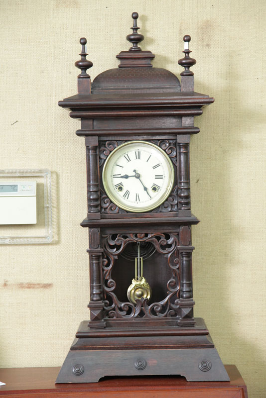 Appraisal: MANTLE CLOCK Eight day with brass works and paper over