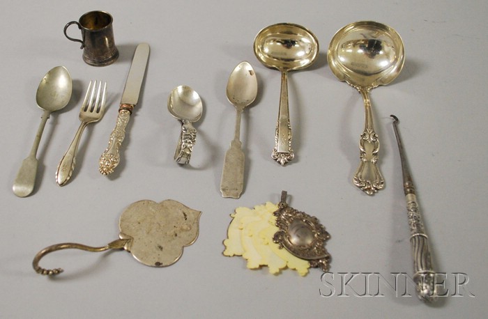 Appraisal: Eleven Small Sterling Items including a Reed Barton ladle a