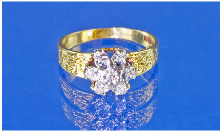 Appraisal: ct Gold Diamond Cluster Ring Central Diamond Surrounded By Round