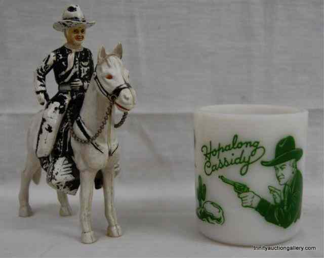 Appraisal: 's Hoppalong Cassidy Cocoa Mug Action FigureIncludes a 's Hoppalong