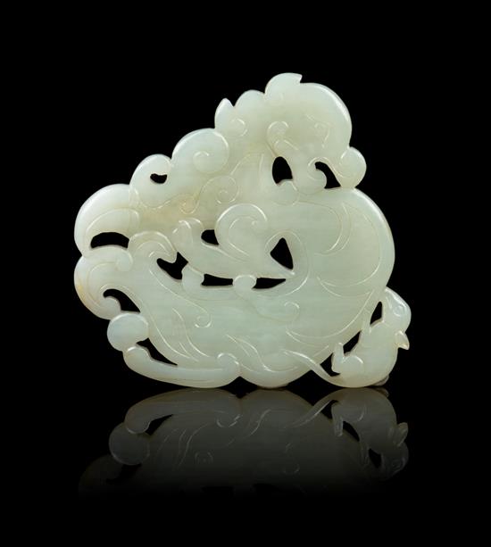 Appraisal: Sale Lot A Chinese White Jade Plaque th th century