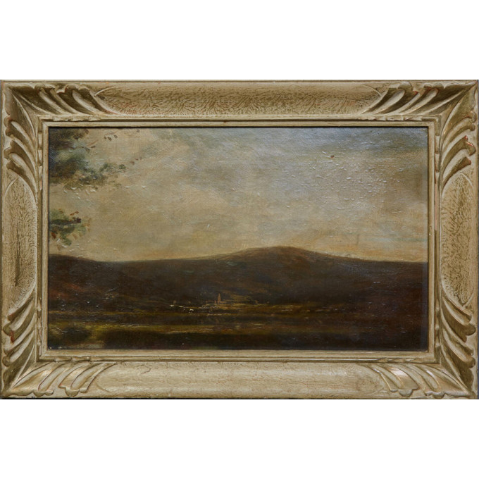 Appraisal: Continental School Landscape View early th c oil on canvas