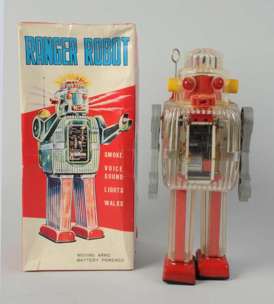 Appraisal: Japanese Battery-Operated Plastic Ranger Robot O B In original box