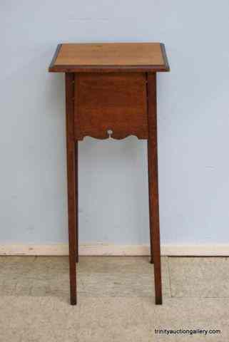 Appraisal: Antique Oak Phone Stand - TableFrom the early 's commonly