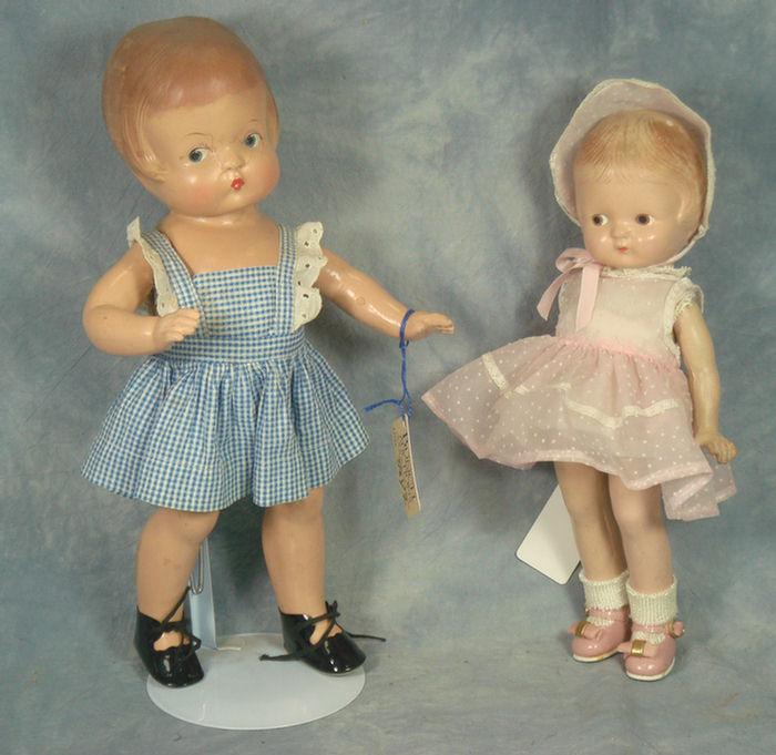 Appraisal: Two unmarked Patsy Dolls all composition and inches tall not