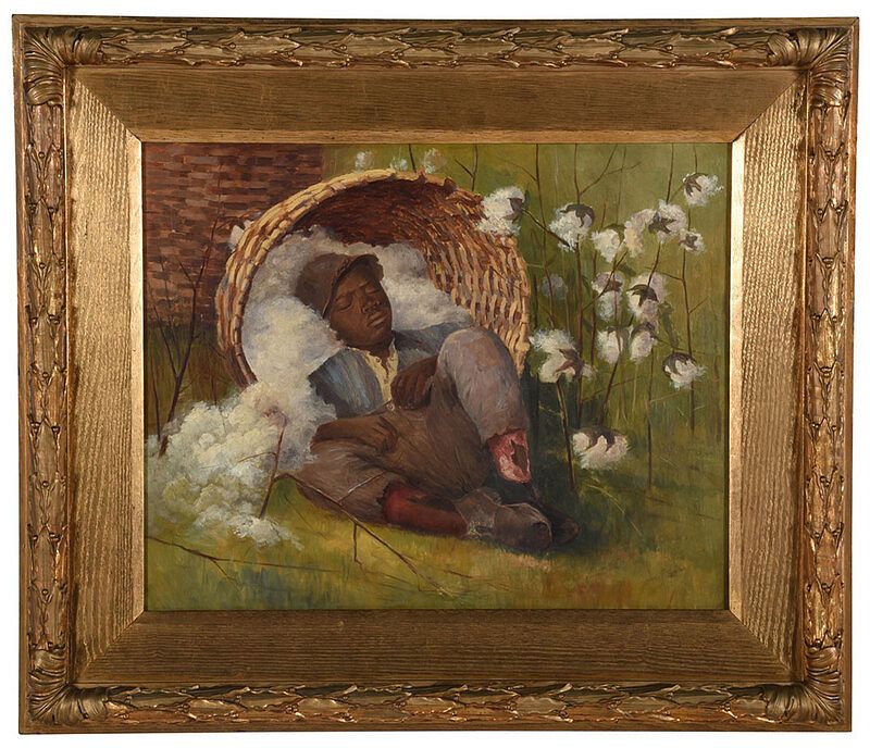 Appraisal: John I Coggeshall American - A Cotton Picker Sleeping signed