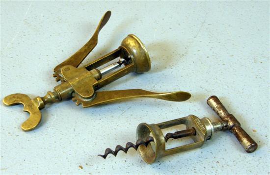 Appraisal: Early twentieth century corkscrew stamped Solon and a similar corkscrew