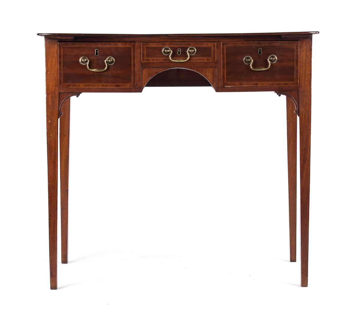 Appraisal: George III inlaid mahogany dressing table late th early th