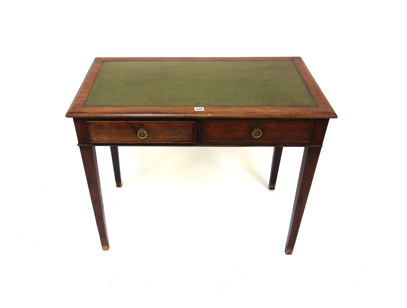 Appraisal: A George III style mahogany writing table th century with