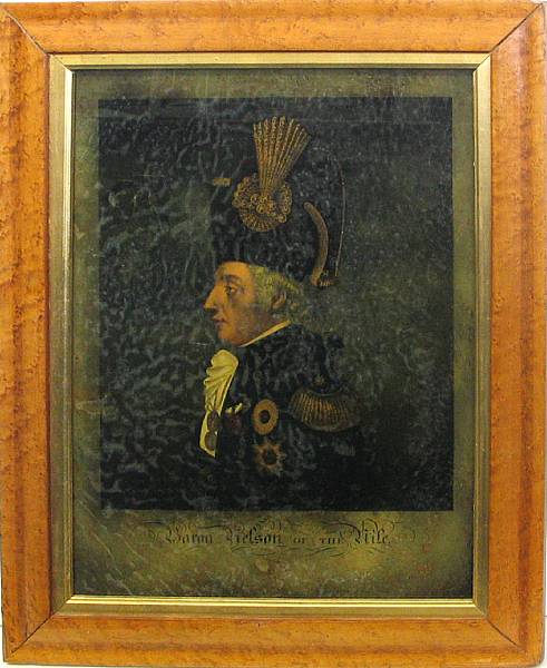 Appraisal: A framed honey portrait print of Horatio Nelson The military