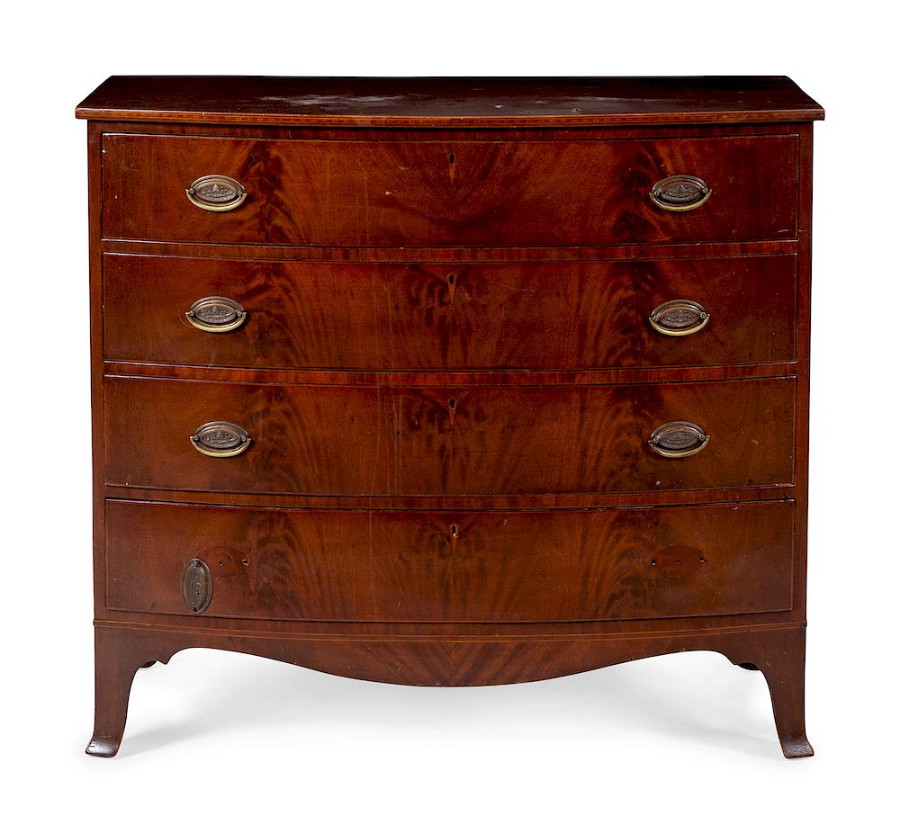 Appraisal: A Regency Mahogany Chest of Drawers A Regency Mahogany Chest