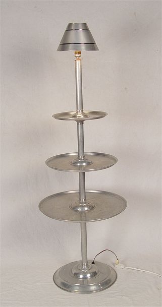 Appraisal: MODERN TIER ALUMINUM FLOOR LAMP Modern design with levels of