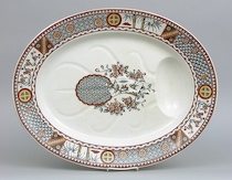 Appraisal: A Large Ironstone Glazed Meat Platter A large ironstone meat