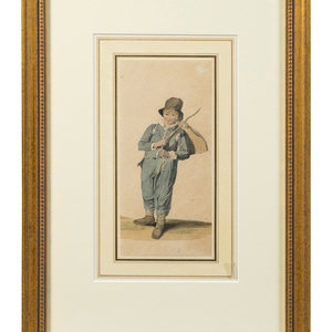 Appraisal: Three Drawings of Figures William Davis Alias Jack Son of