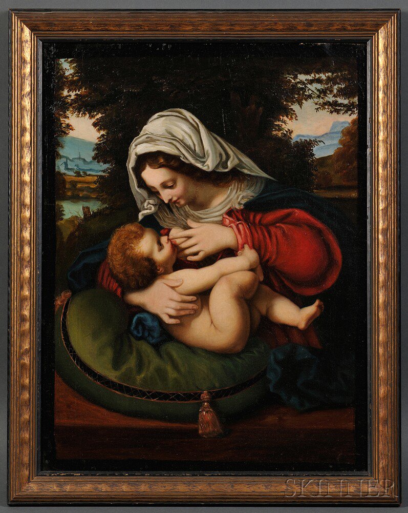 Appraisal: After Andrea Solario French - Virgin of the Green Cushion