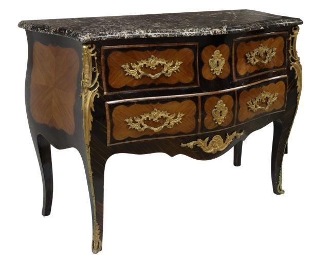 Appraisal: French Louis XV style bombe commode early th c having