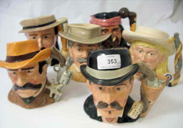 Appraisal: A set of Mid Size Character Jugs Royal Doulton comprising