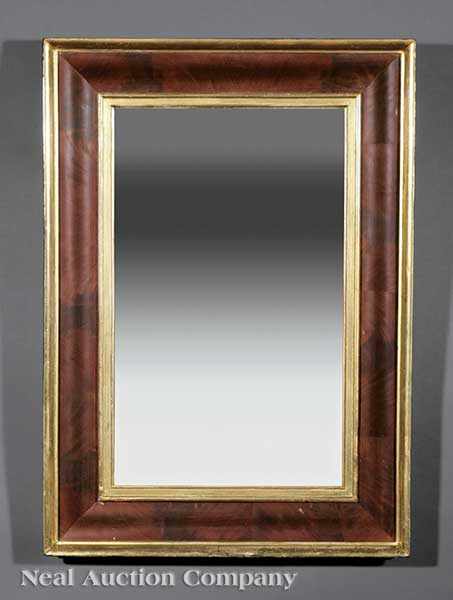 Appraisal: An American Classical Mahogany and Giltwood Ogee Mirror th c