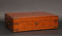 Appraisal: Lovely Tiger Oak Silver Chest Tiger oak silver chest has