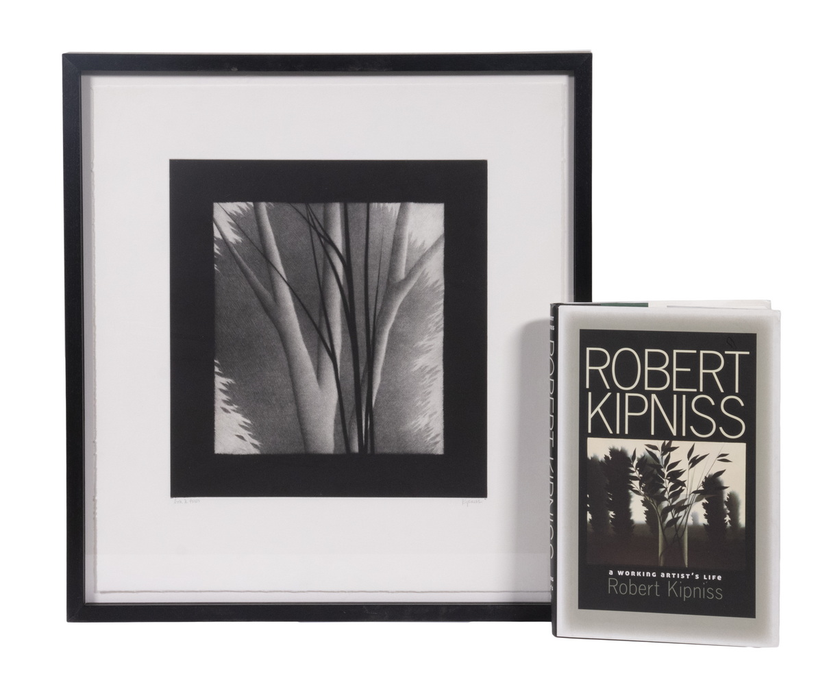 Appraisal: ROBERT KIPNESS NY - FRAMED PRINT BOOK Tree Grass black