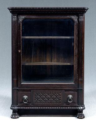 Appraisal: Renaissance revival style cabinet carved oak with paneled back and