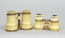 Appraisal: A Lot of Two Ivory Binoculars Ivory over brass opera