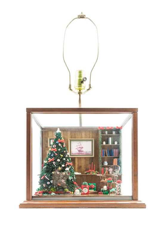 Appraisal: Sale Lot An American Diorama depicting an interior Christmas scene