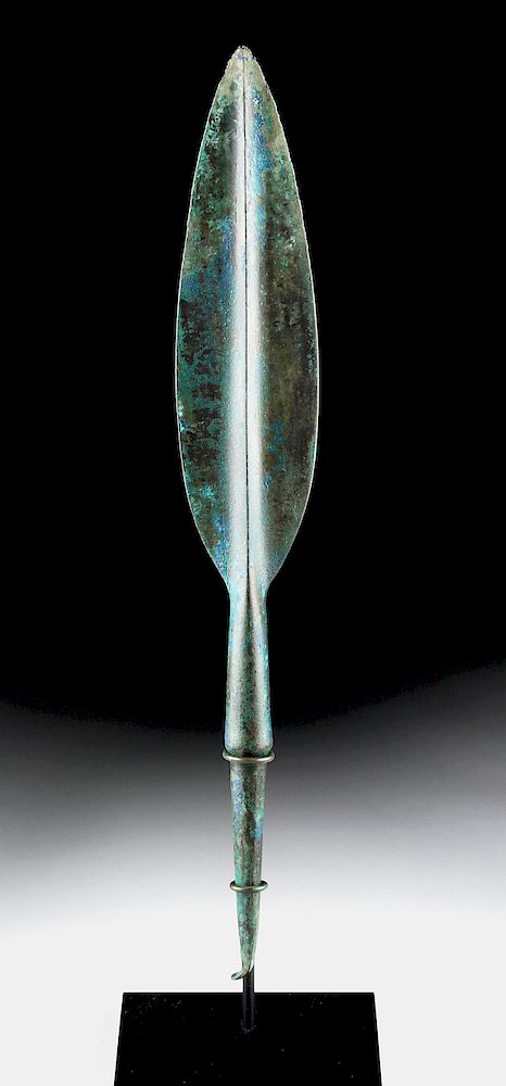 Appraisal: Published Stunning Near Eastern Bronze Spear Head Originally Listed At